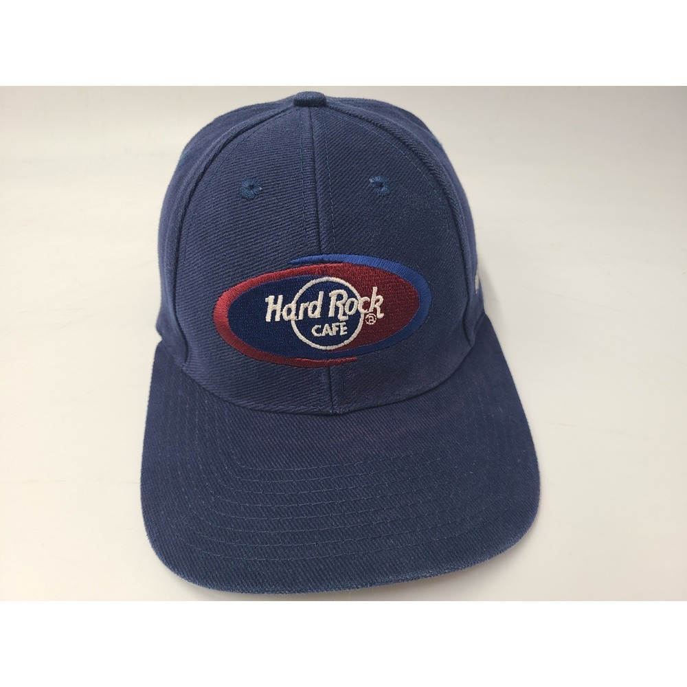 Vintage Hard Rock Cafe Amsterdam Strapback Adjustable Hat Cap Cotton Men Blue